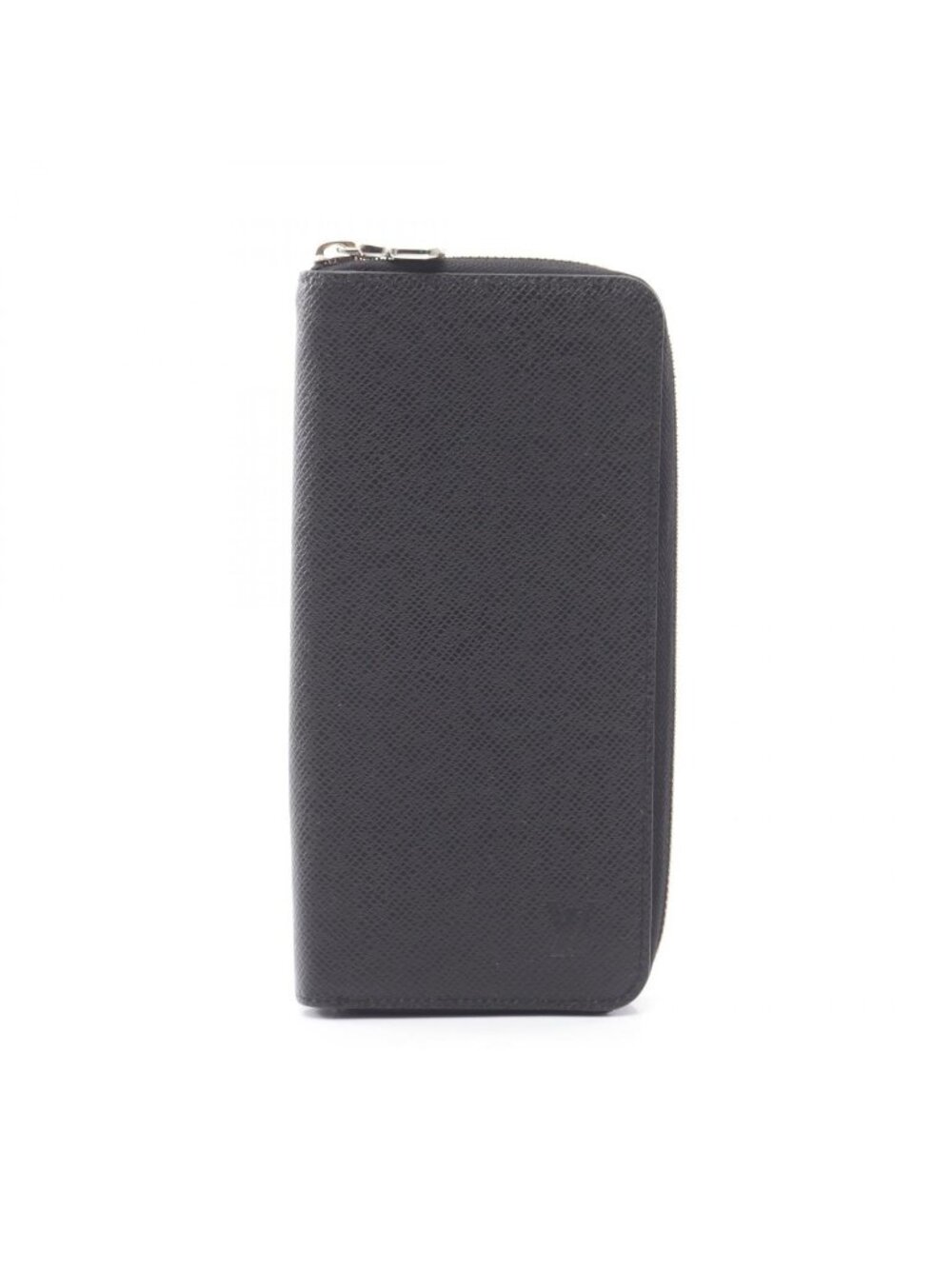 Louis Vuitton Round Wallet Zippy Vertical Taiga Noir Leather